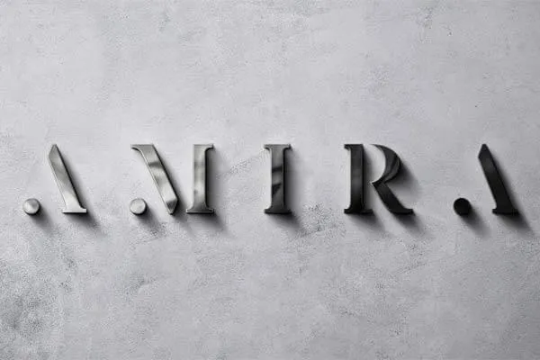 Metal Steel Sign Mockup