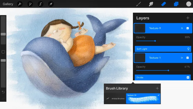 How to Create Illustration With Artista Procreate Brushes